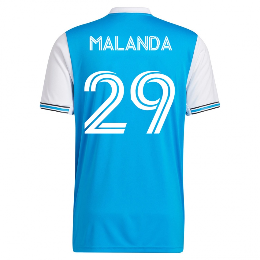 Mann Adilson Malanda #29 Blå Hjemmetrøye Drakt Trøye 2023/24 Skjorter T-Skjorte