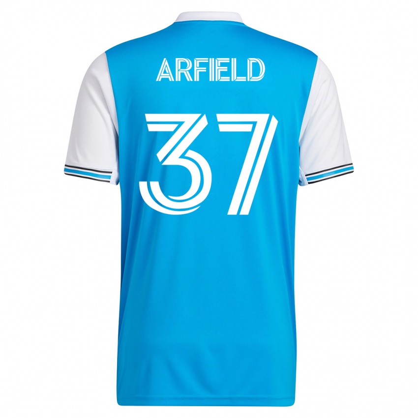 Mann Scott Arfield #37 Blå Hjemmetrøye Drakt Trøye 2023/24 Skjorter T-Skjorte
