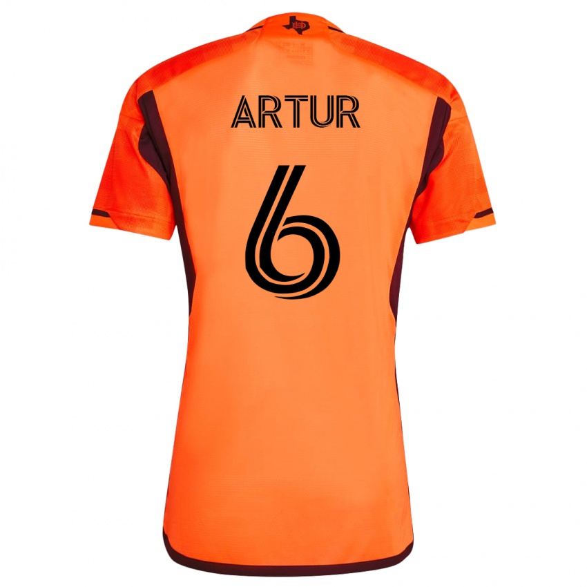 Mann Artur #6 Oransje Hjemmetrøye Drakt Trøye 2023/24 Skjorter T-Skjorte