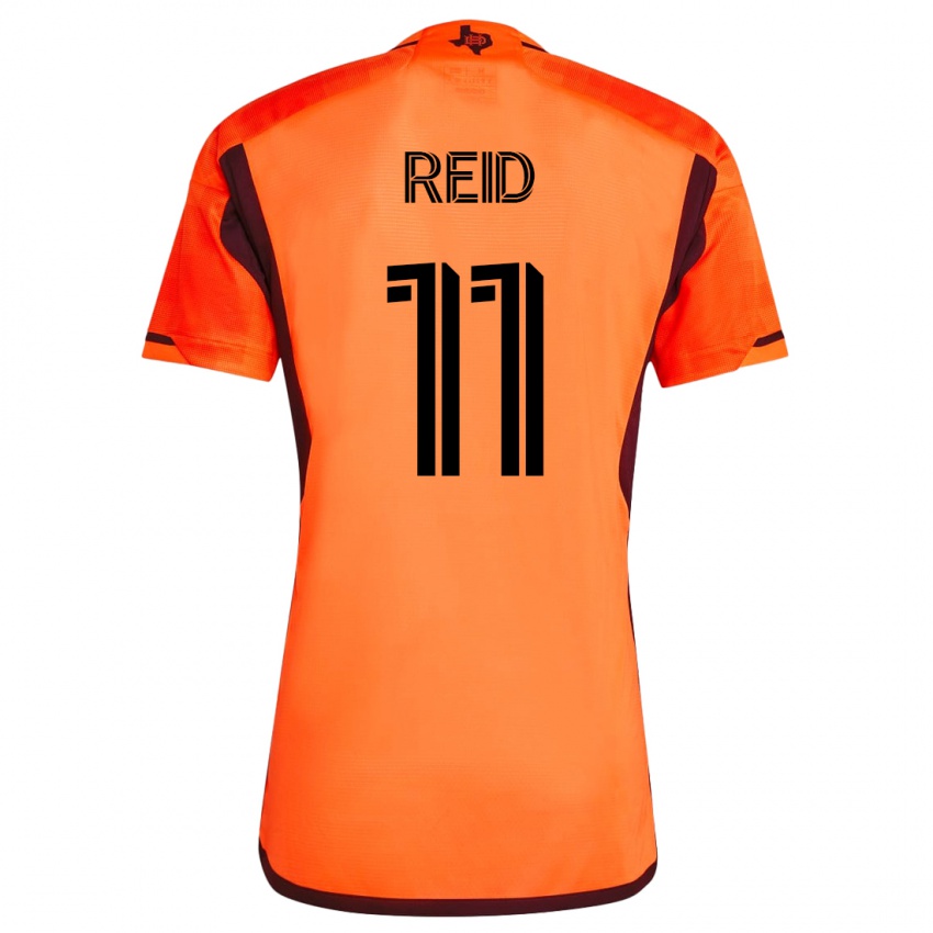 Mann Isaiah Reid #11 Oransje Hjemmetrøye Drakt Trøye 2023/24 Skjorter T-Skjorte