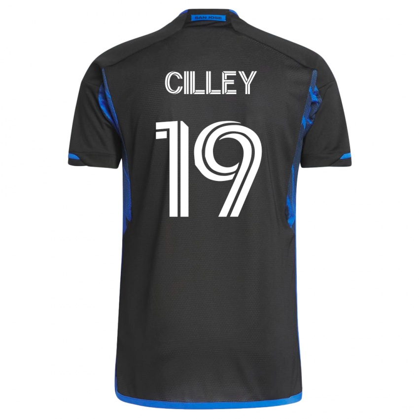 Mann Cam Cilley #19 Blå Svart Hjemmetrøye Drakt Trøye 2023/24 Skjorter T-Skjorte