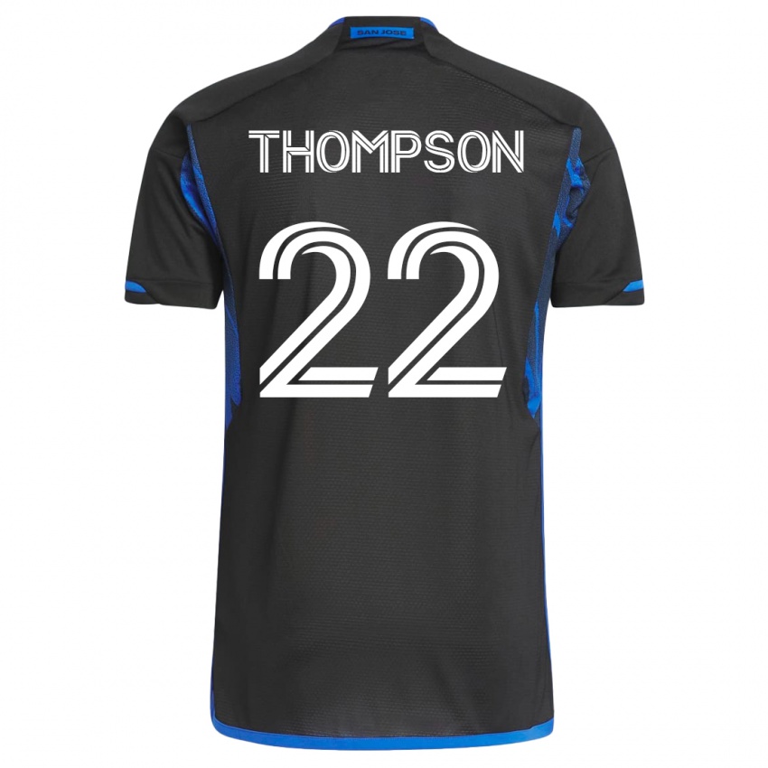 Mann Tommy Thompson #22 Blå Svart Hjemmetrøye Drakt Trøye 2023/24 Skjorter T-Skjorte