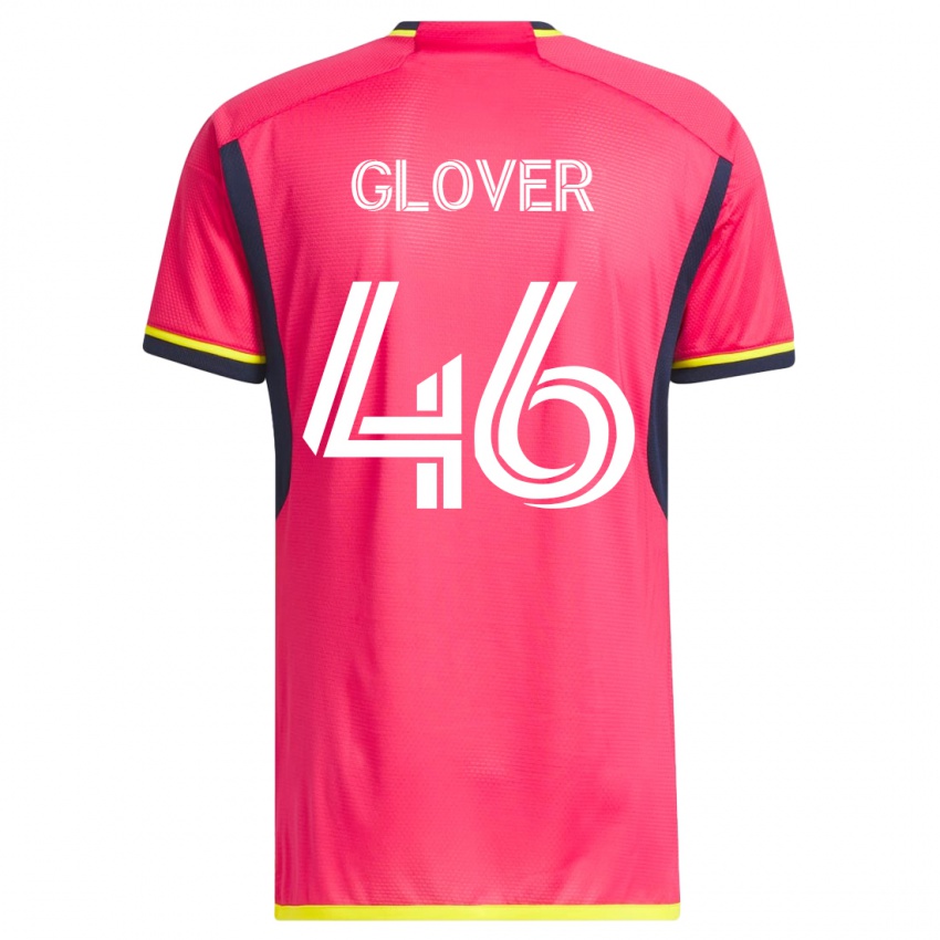 Mann Caden Glover #46 Rosa Hjemmetrøye Drakt Trøye 2023/24 Skjorter T-Skjorte