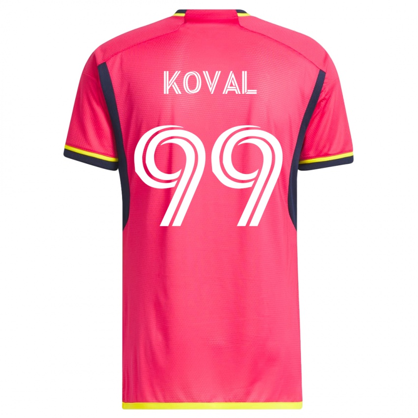 Mann Stanislav Koval #99 Rosa Hjemmetrøye Drakt Trøye 2023/24 Skjorter T-Skjorte