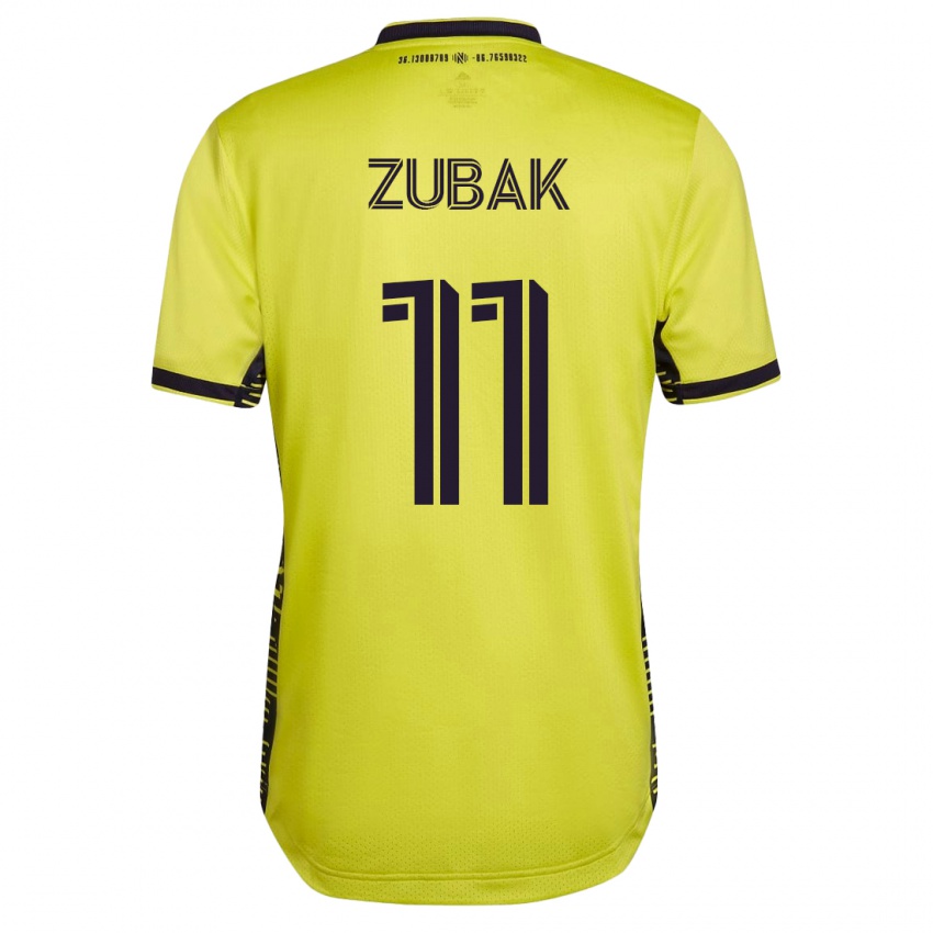 Mann Ethan Zubak #11 Gul Hjemmetrøye Drakt Trøye 2023/24 Skjorter T-Skjorte