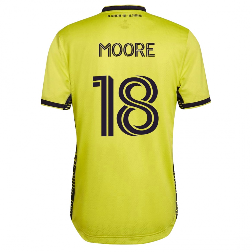 Mann Shaq Moore #18 Gul Hjemmetrøye Drakt Trøye 2023/24 Skjorter T-Skjorte