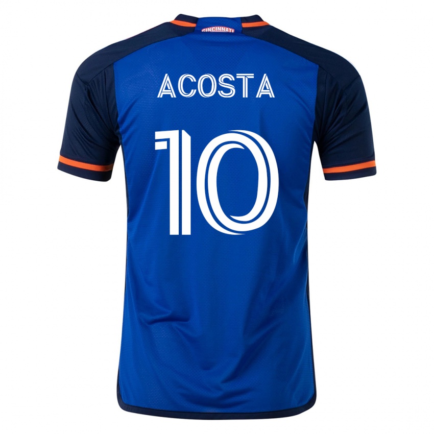 Mann Luciano Acosta #10 Blå Hjemmetrøye Drakt Trøye 2023/24 Skjorter T-Skjorte