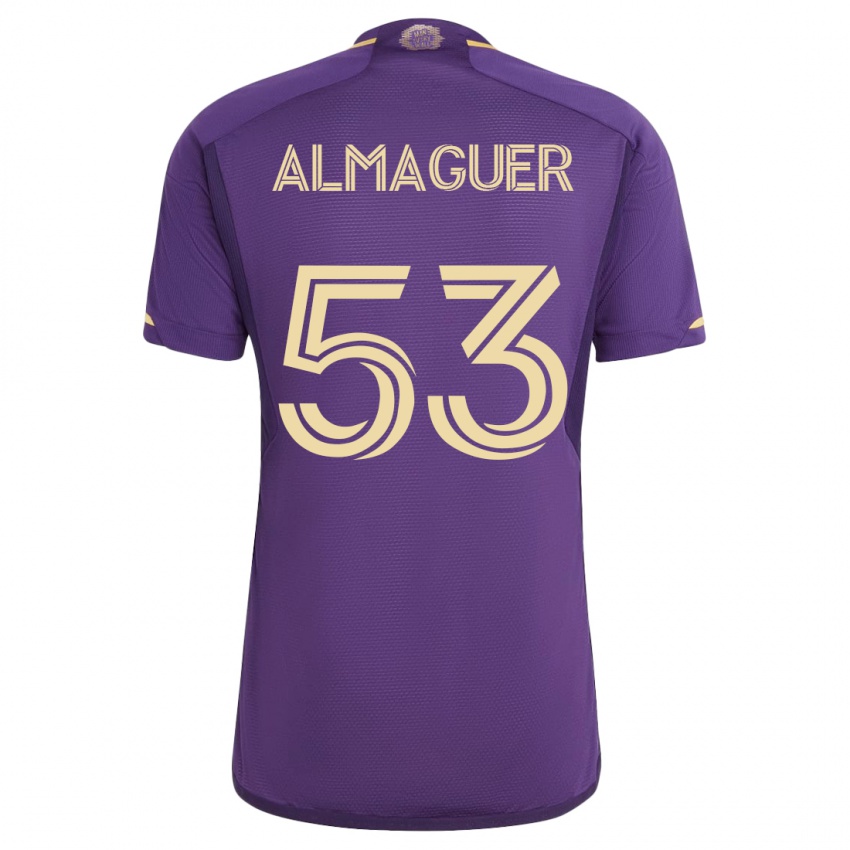 Mann Jorge Almaguer #53 Fiolett Hjemmetrøye Drakt Trøye 2023/24 Skjorter T-Skjorte