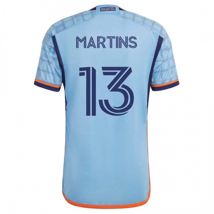 Mann Thiago Martins #13 Blå Hjemmetrøye Drakt Trøye 2023/24 Skjorter T-Skjorte