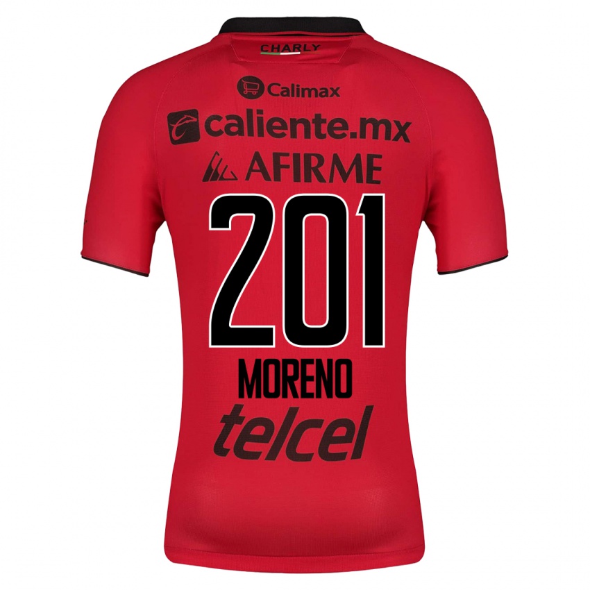 Mann Jesús Moreno #201 Rød Hjemmetrøye Drakt Trøye 2023/24 Skjorter T-Skjorte