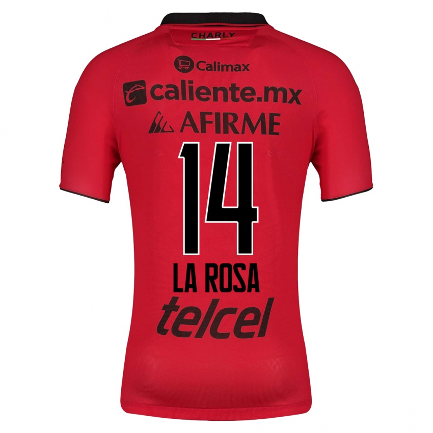 Mann Joselyn De La Rosa #14 Rød Hjemmetrøye Drakt Trøye 2023/24 Skjorter T-Skjorte