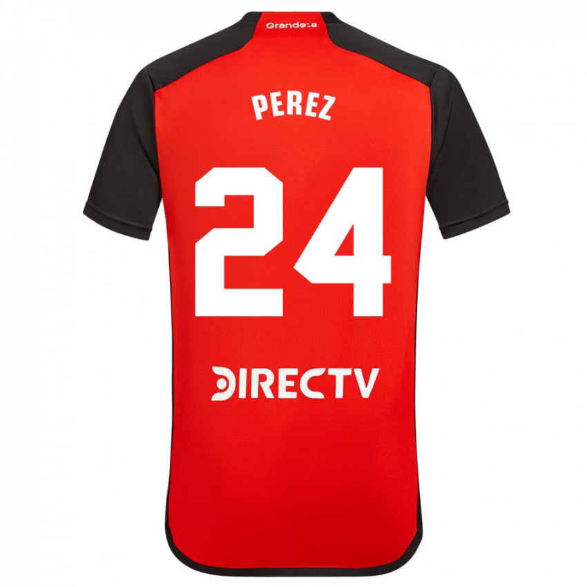Mann Enzo Perez #24 Rød Bortetrøye Drakt Trøye 2023/24 Skjorter T-Skjorte