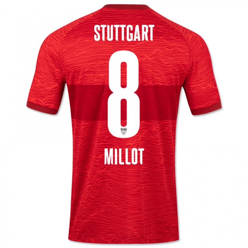 Mann Enzo Millot #8 Rød Bortetrøye Drakt Trøye 2023/24 Skjorter T-Skjorte