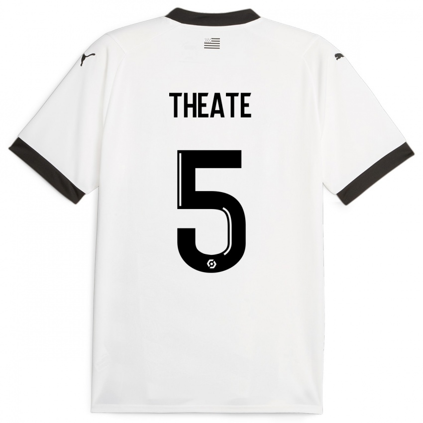 Mann Arthur Theate #5 Hvit Bortetrøye Drakt Trøye 2023/24 Skjorter T-Skjorte