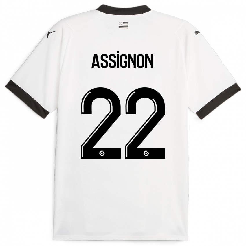 Mann Lorenz Assignon #22 Hvit Bortetrøye Drakt Trøye 2023/24 Skjorter T-Skjorte