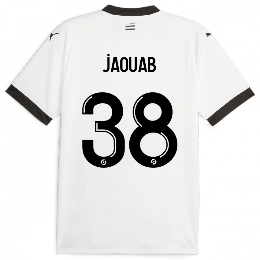 Mann Mohamed Jaouab #38 Hvit Bortetrøye Drakt Trøye 2023/24 Skjorter T-Skjorte
