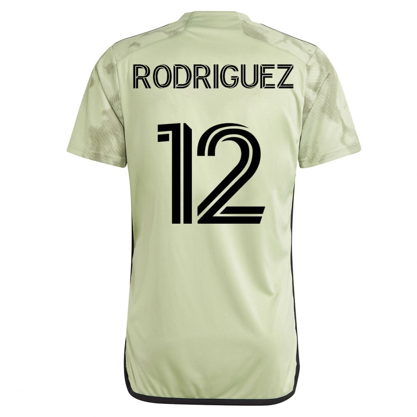 Mann Jeremi Rodriguez #12 Grønn Bortetrøye Drakt Trøye 2023/24 Skjorter T-Skjorte