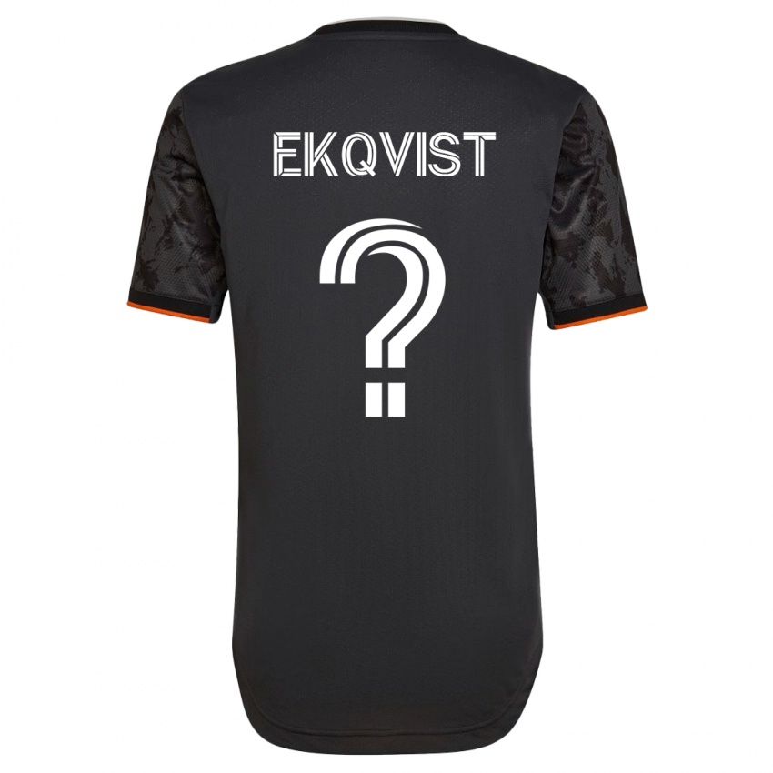 Mann Akseli Ekqvist #0 Svart Bortetrøye Drakt Trøye 2023/24 Skjorter T-Skjorte