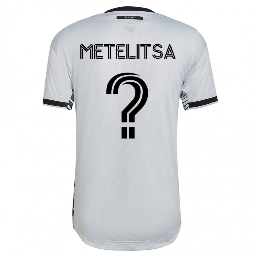 Mann Christian Metelitsa #0 Hvit Bortetrøye Drakt Trøye 2023/24 Skjorter T-Skjorte