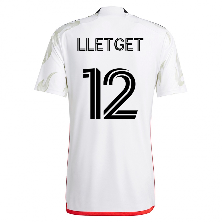 Mann Sebastian Lletget #12 Hvit Bortetrøye Drakt Trøye 2023/24 Skjorter T-Skjorte