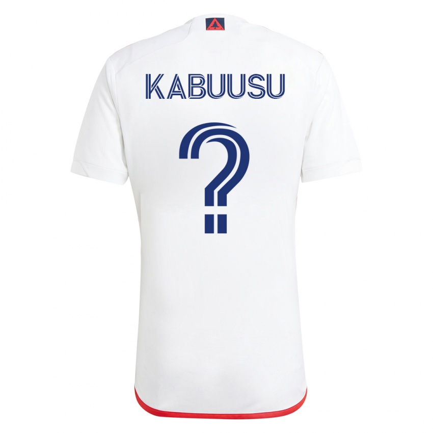 Mann Jamie Kabuusu #0 Hvit Rød Bortetrøye Drakt Trøye 2023/24 Skjorter T-Skjorte