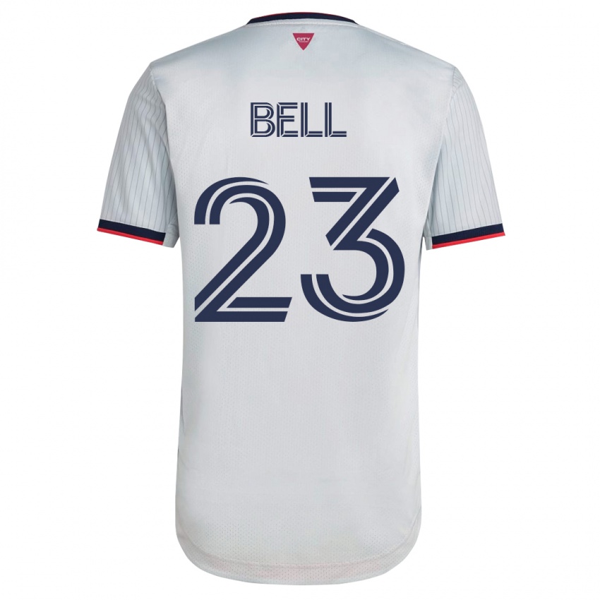 Mann Jon Bell #23 Hvit Bortetrøye Drakt Trøye 2023/24 Skjorter T-Skjorte