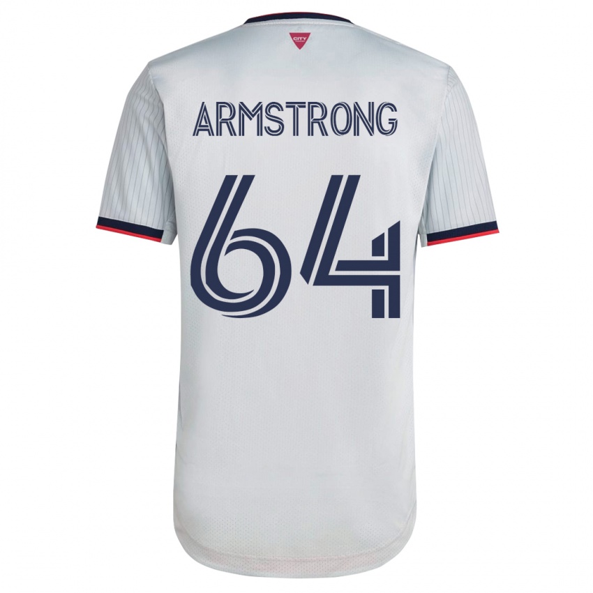 Mann Dida Armstrong #64 Hvit Bortetrøye Drakt Trøye 2023/24 Skjorter T-Skjorte