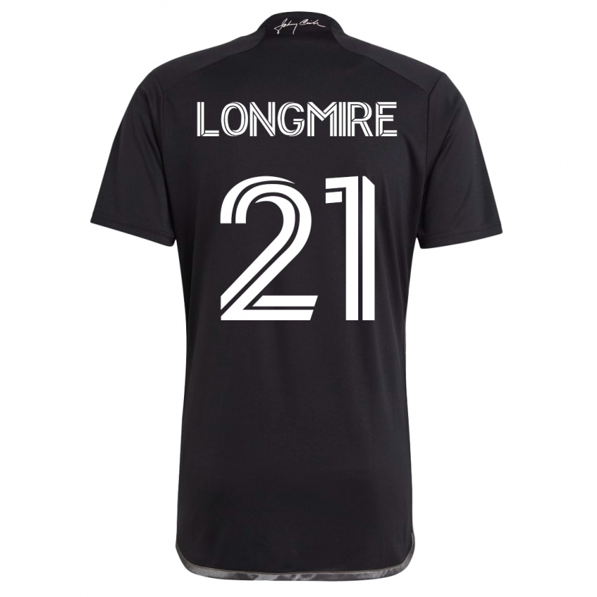 Mann Ahmed Longmire #21 Svart Bortetrøye Drakt Trøye 2023/24 Skjorter T-Skjorte