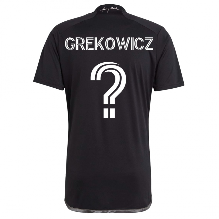 Mann Jacob Grekowicz #0 Svart Bortetrøye Drakt Trøye 2023/24 Skjorter T-Skjorte
