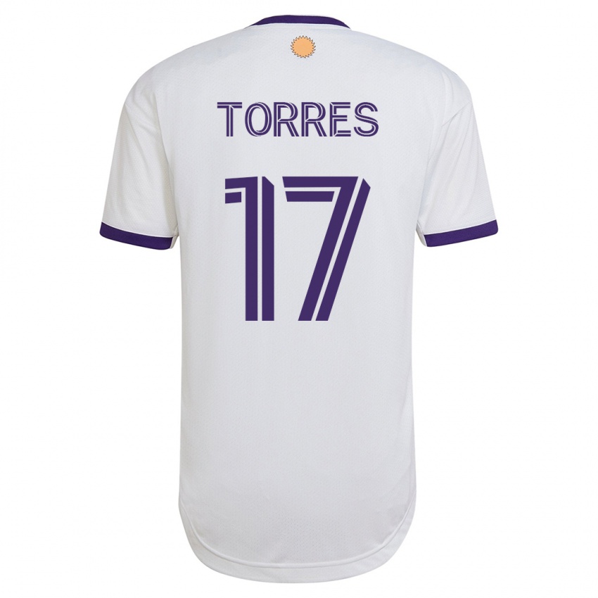 Mann Facundo Torres #17 Hvit Bortetrøye Drakt Trøye 2023/24 Skjorter T-Skjorte