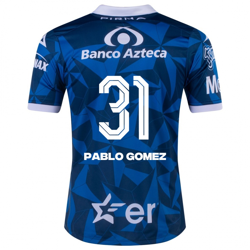 Mann Juan Pablo Gómez #31 Blå Bortetrøye Drakt Trøye 2023/24 Skjorter T-Skjorte