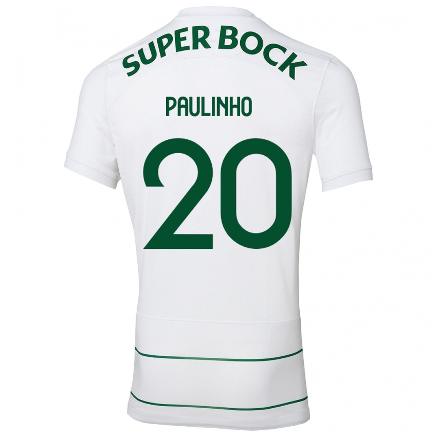 Mann Paulinho #20 Hvit Bortetrøye Drakt Trøye 2023/24 Skjorter T-Skjorte