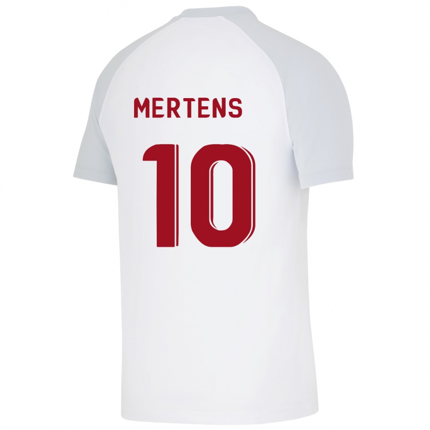 Mann Dries Mertens #10 Hvit Bortetrøye Drakt Trøye 2023/24 Skjorter T-Skjorte