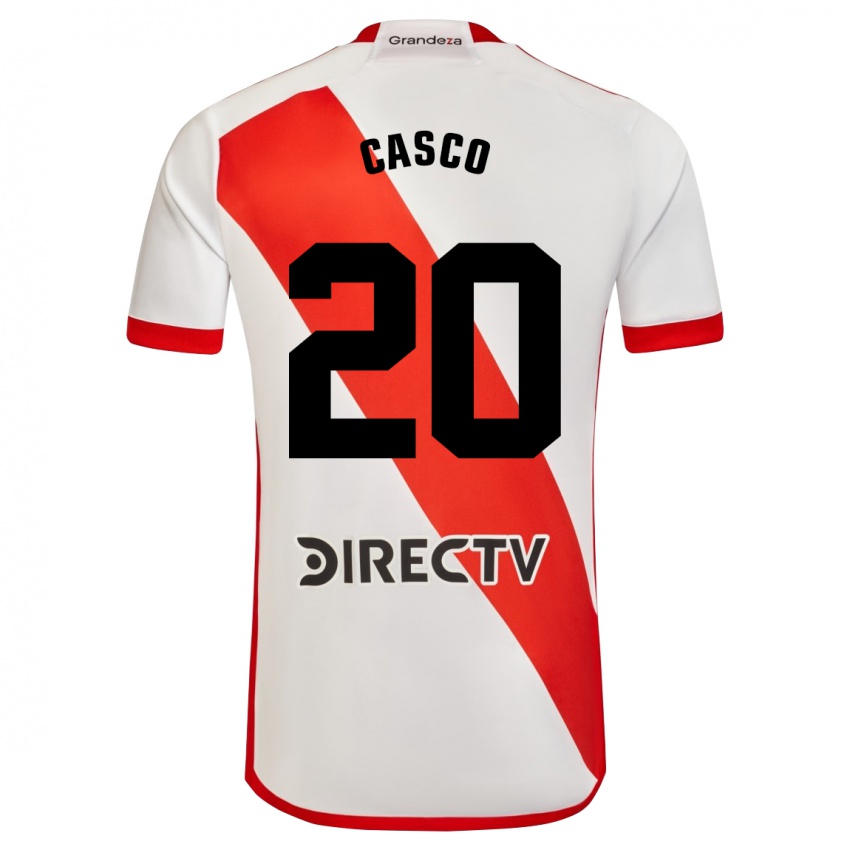 Dame Milton Casco #20 Hvit Rød Hjemmetrøye Drakt Trøye 2023/24 Skjorter T-Skjorte