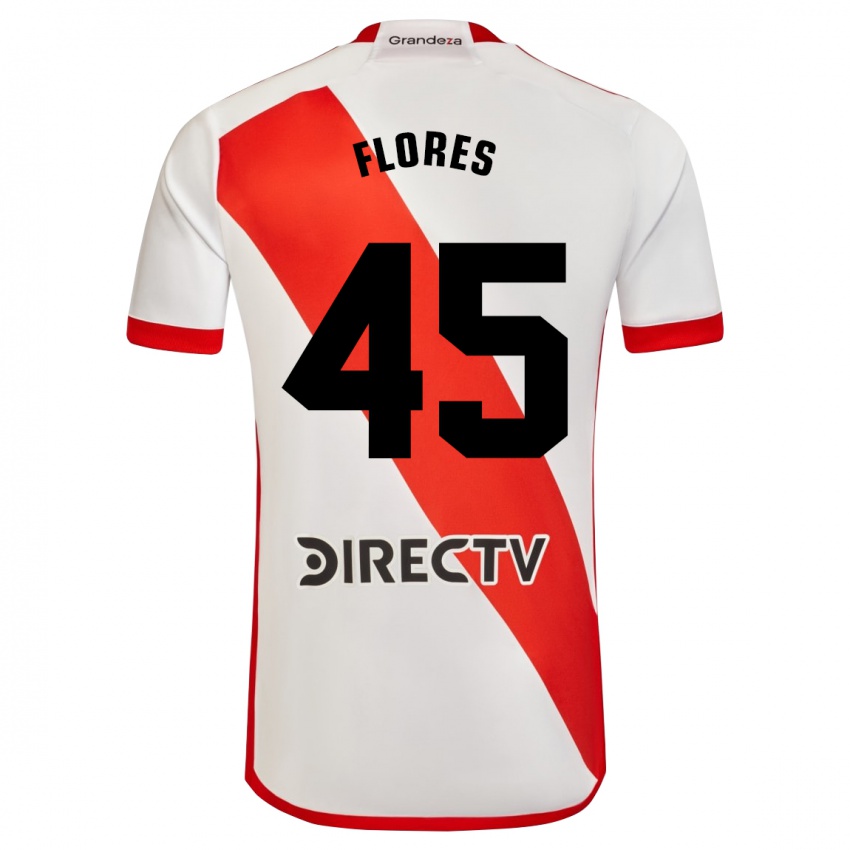 Dame Joaquín Flores #45 Hvit Rød Hjemmetrøye Drakt Trøye 2023/24 Skjorter T-Skjorte