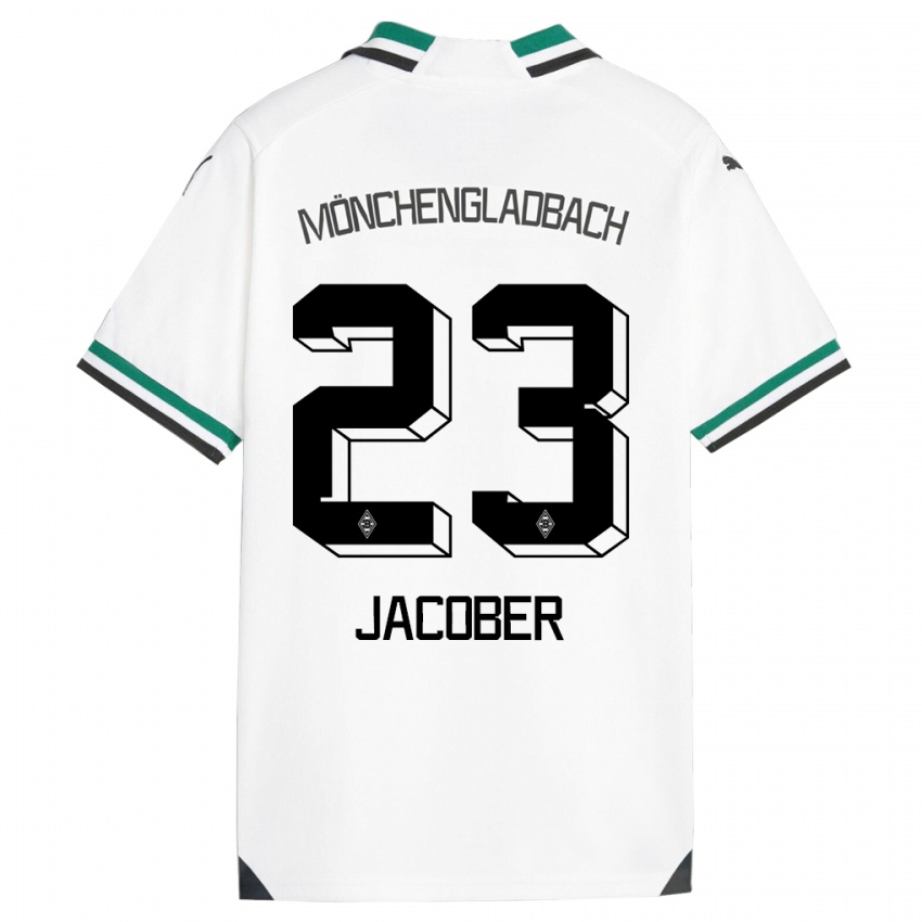 Dame Magdalena Jacober #23 Hvit Grønn Hjemmetrøye Drakt Trøye 2023/24 Skjorter T-Skjorte