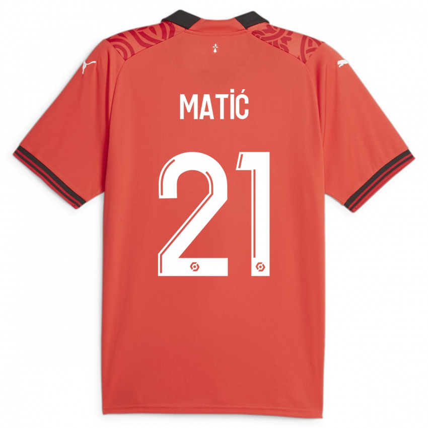 Dame Nemanja Matic #21 Rød Hjemmetrøye Drakt Trøye 2023/24 Skjorter T-Skjorte