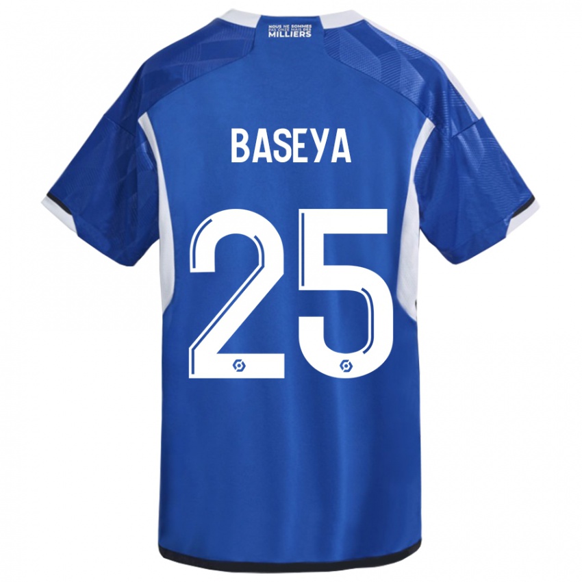 Dame Steven Baseya #25 Blå Hjemmetrøye Drakt Trøye 2023/24 Skjorter T-Skjorte