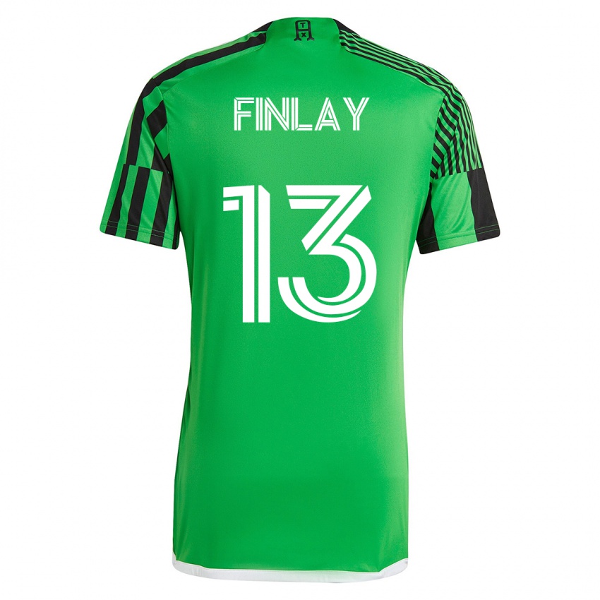 Dame Ethan Finlay #13 Grønn Svart Hjemmetrøye Drakt Trøye 2023/24 Skjorter T-Skjorte