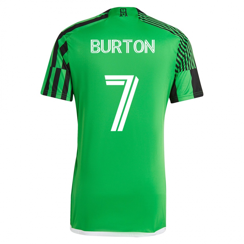 Dame Micah Burton #7 Grønn Svart Hjemmetrøye Drakt Trøye 2023/24 Skjorter T-Skjorte