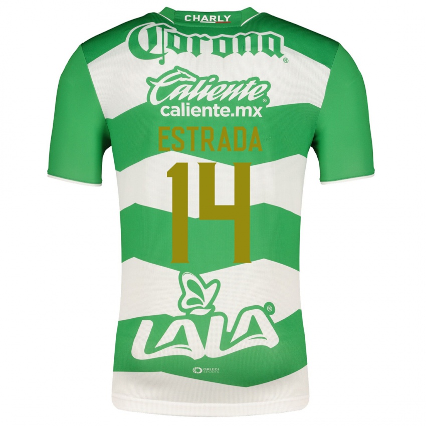 Dame Katia Estrada #14 Grønn Hjemmetrøye Drakt Trøye 2023/24 Skjorter T-Skjorte