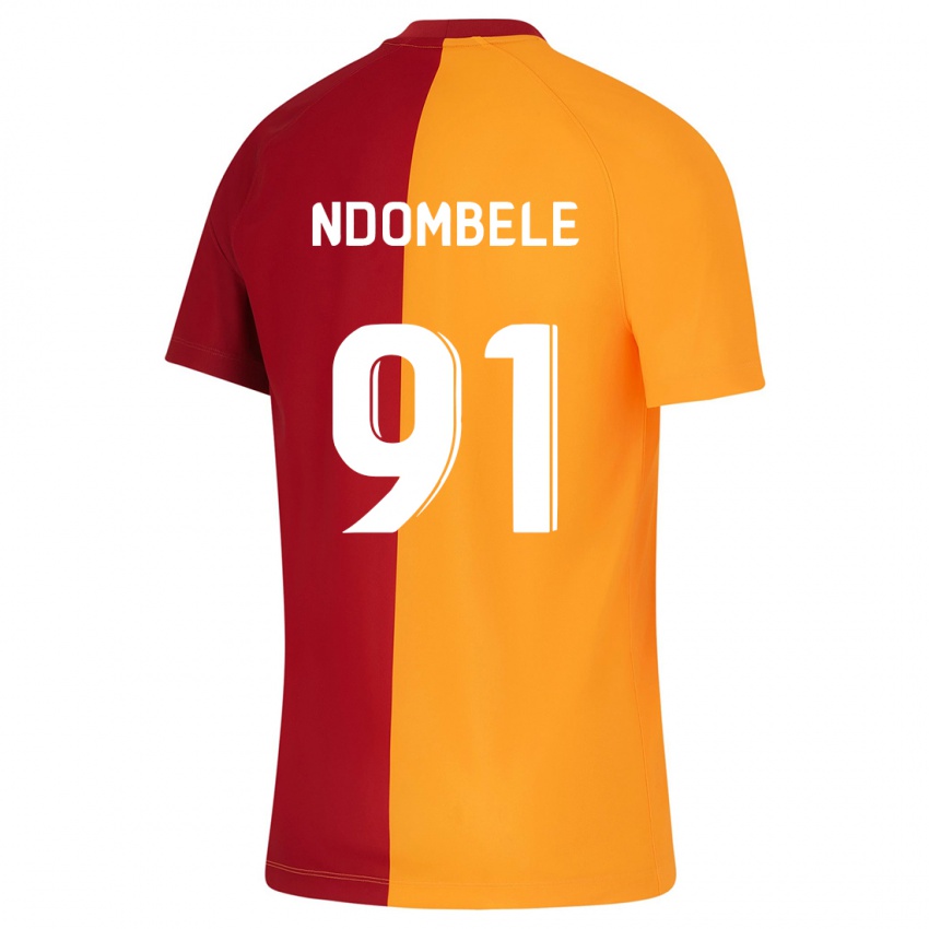 Dame Tanguy Ndombele #91 Oransje Hjemmetrøye Drakt Trøye 2023/24 Skjorter T-Skjorte