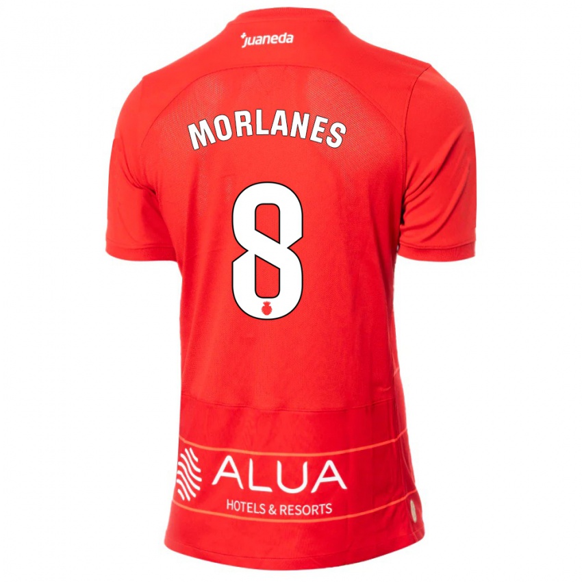 Dame Manu Morlanes #8 Rød Hjemmetrøye Drakt Trøye 2023/24 Skjorter T-Skjorte