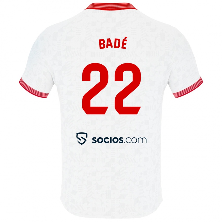 Dame Loic Bade #22 Hvit Hjemmetrøye Drakt Trøye 2023/24 Skjorter T-Skjorte