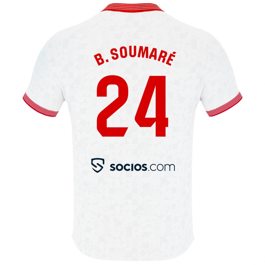 Dame Boubakary Soumare #24 Hvit Hjemmetrøye Drakt Trøye 2023/24 Skjorter T-Skjorte