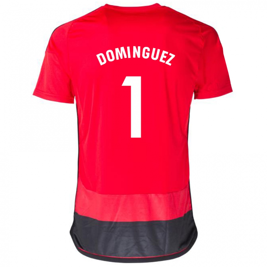 Dame Iago Domínguez #1 Rød Svart Hjemmetrøye Drakt Trøye 2023/24 Skjorter T-Skjorte