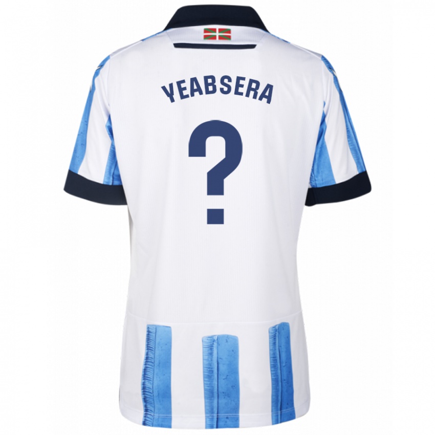 Dame Jon Yeabsera #0 Blå Hvit Hjemmetrøye Drakt Trøye 2023/24 Skjorter T-Skjorte
