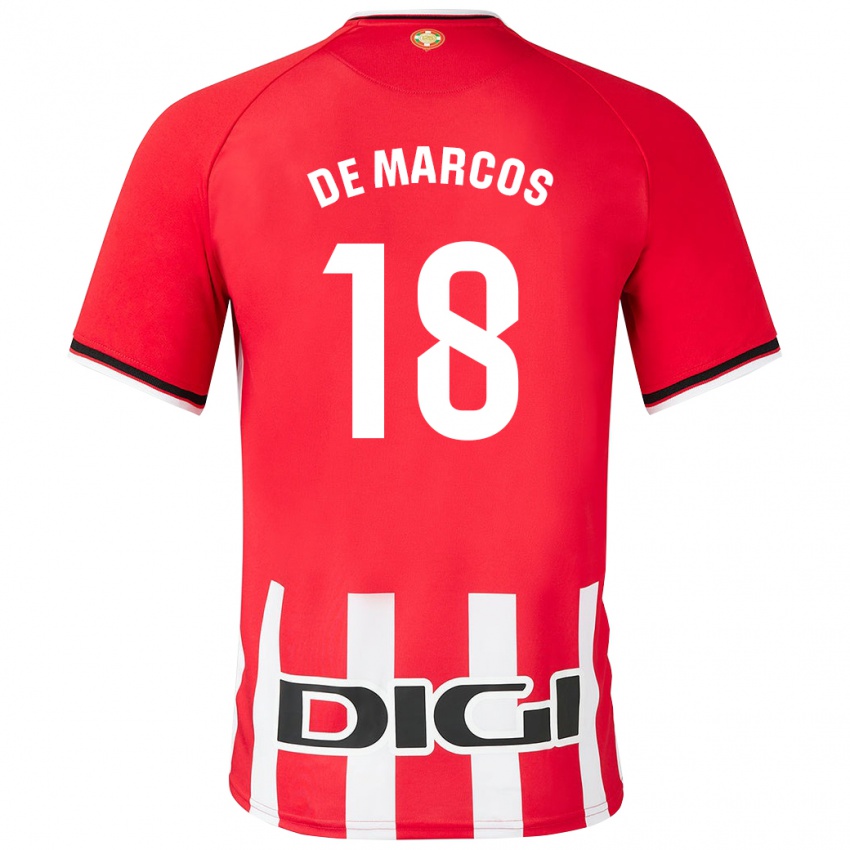 Dame Oscar De Marcos #18 Rød Hjemmetrøye Drakt Trøye 2023/24 Skjorter T-Skjorte