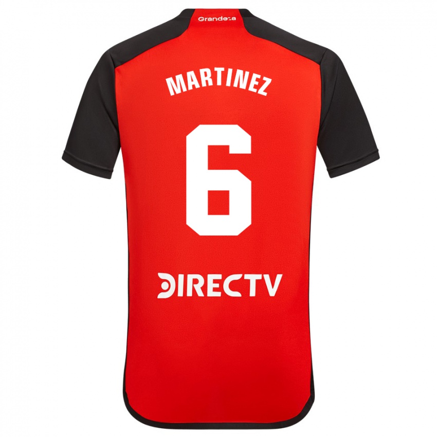 Dame David Martinez #6 Rød Bortetrøye Drakt Trøye 2023/24 Skjorter T-Skjorte