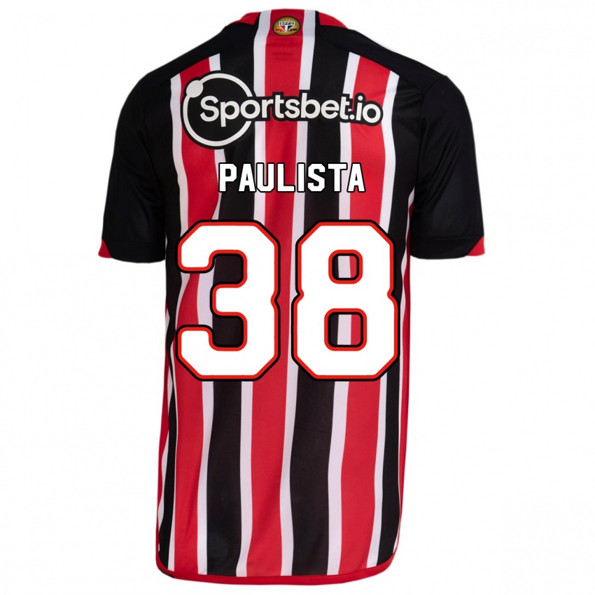 Dame Caio Paulista #38 Blå Rød Bortetrøye Drakt Trøye 2023/24 Skjorter T-Skjorte